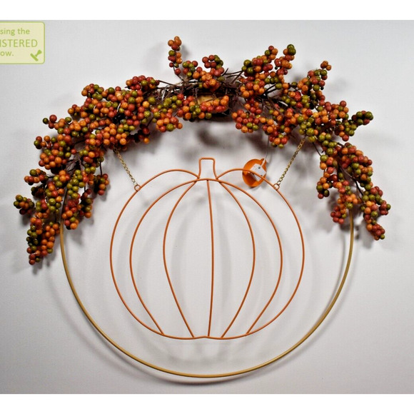 Hyde & EEK! Harvest Fall Pumpkin Wreath - Picture 1 of 6